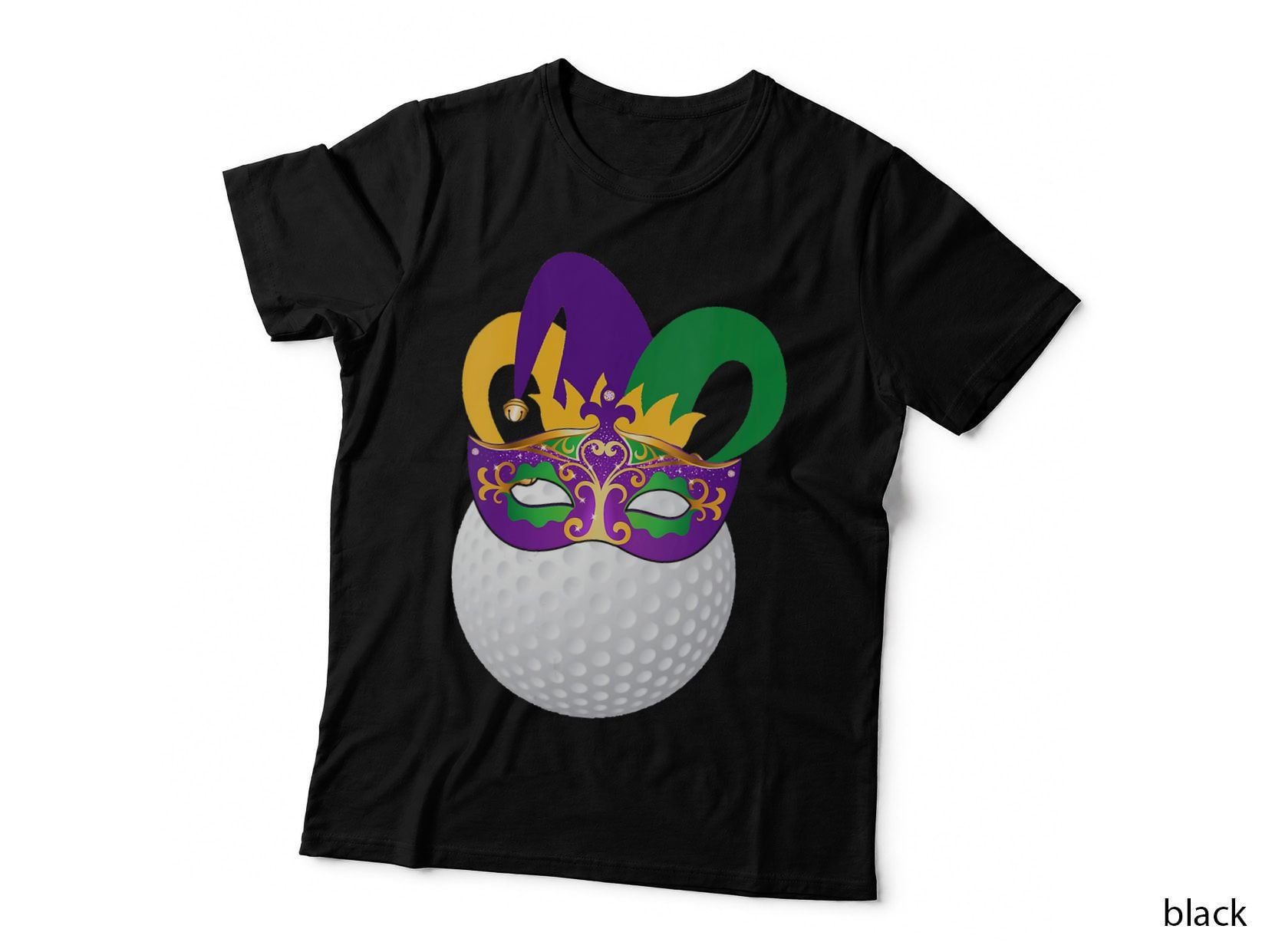 Golf Wearing Mardi Gras Carnival Mask Golf Lover, Sports Fan T-Shirt