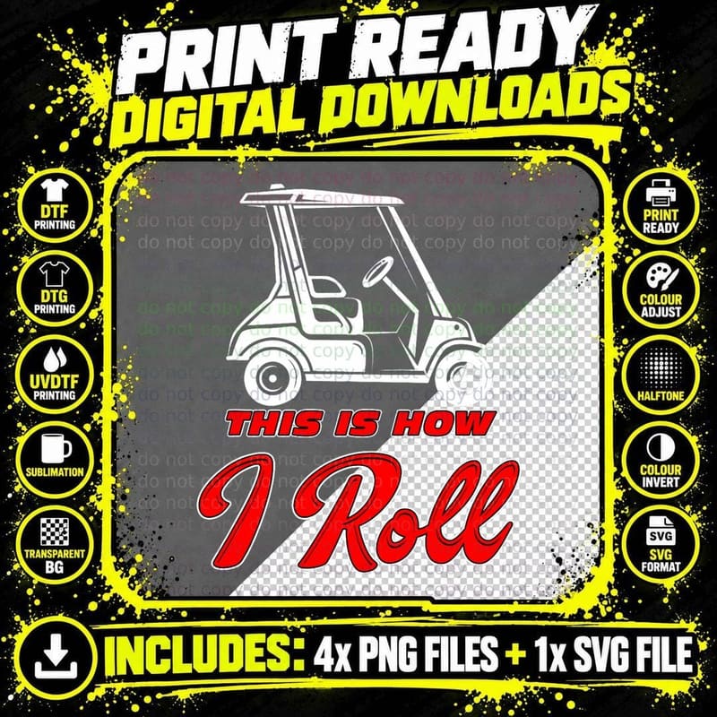 Golfer Golf Player Golf Swing Putter Gift T-Shirt Png SVG Digital Bundle