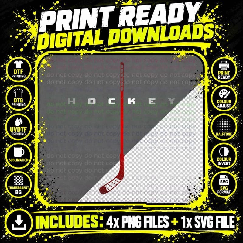 Hockey Apparel - Hockey T-Shirt Png SVG Digital Bundle
