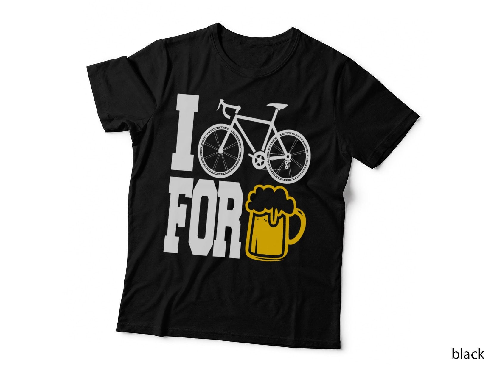 I BIKE FOR BEER - Funny Cycling T Shirt!