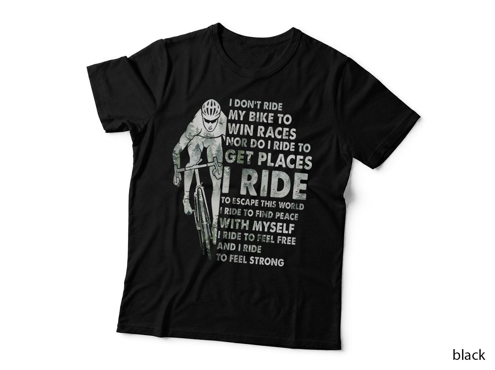 I Don't Ride My Bike to Win Races Cycling Cyclist Men Retro T-Shirt