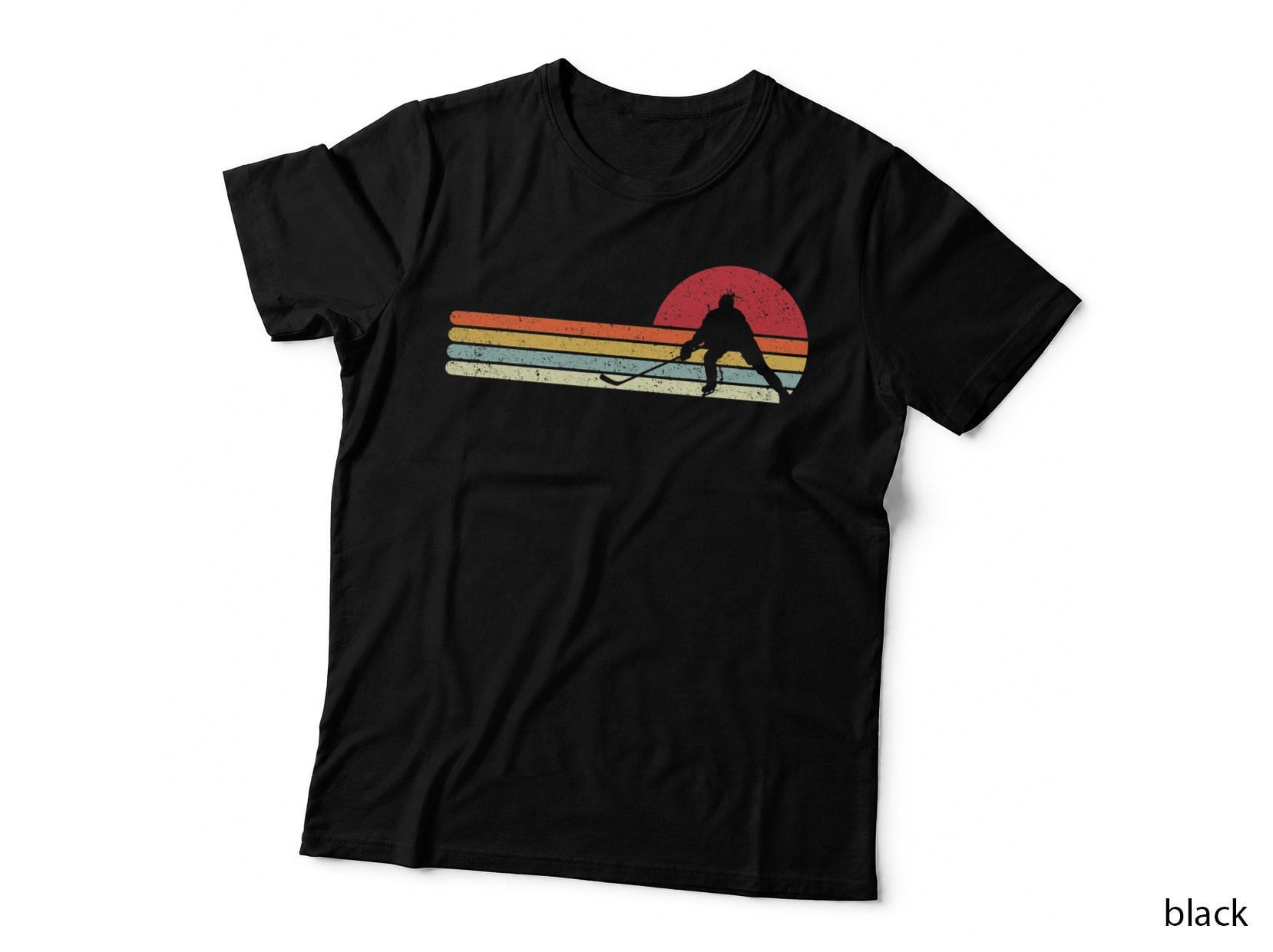 Ice Hockey Shirt. Retro Style T-Shirt for Hockey Player