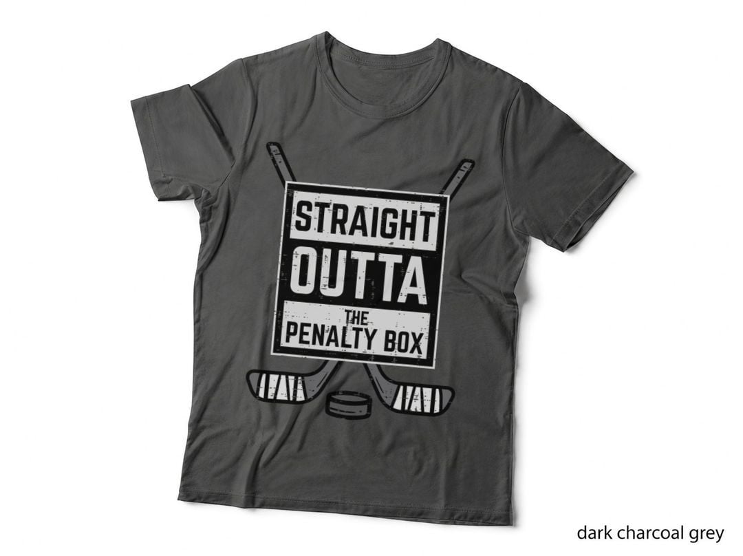 Ice Hockey Straight Outta Penalty Box Funny Men Boys Kids T-Shirt