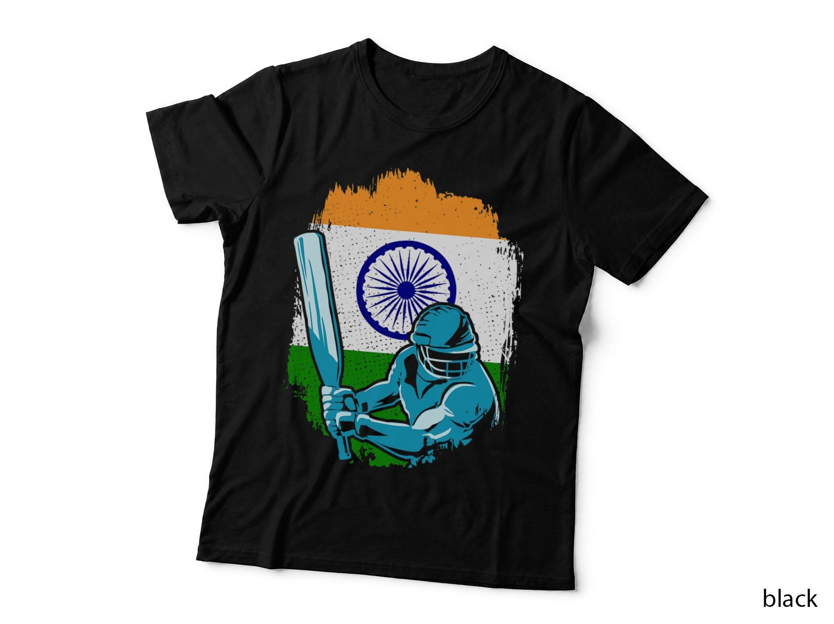 India Cricket Player Indian Flag Cricket Fan T-Shirt