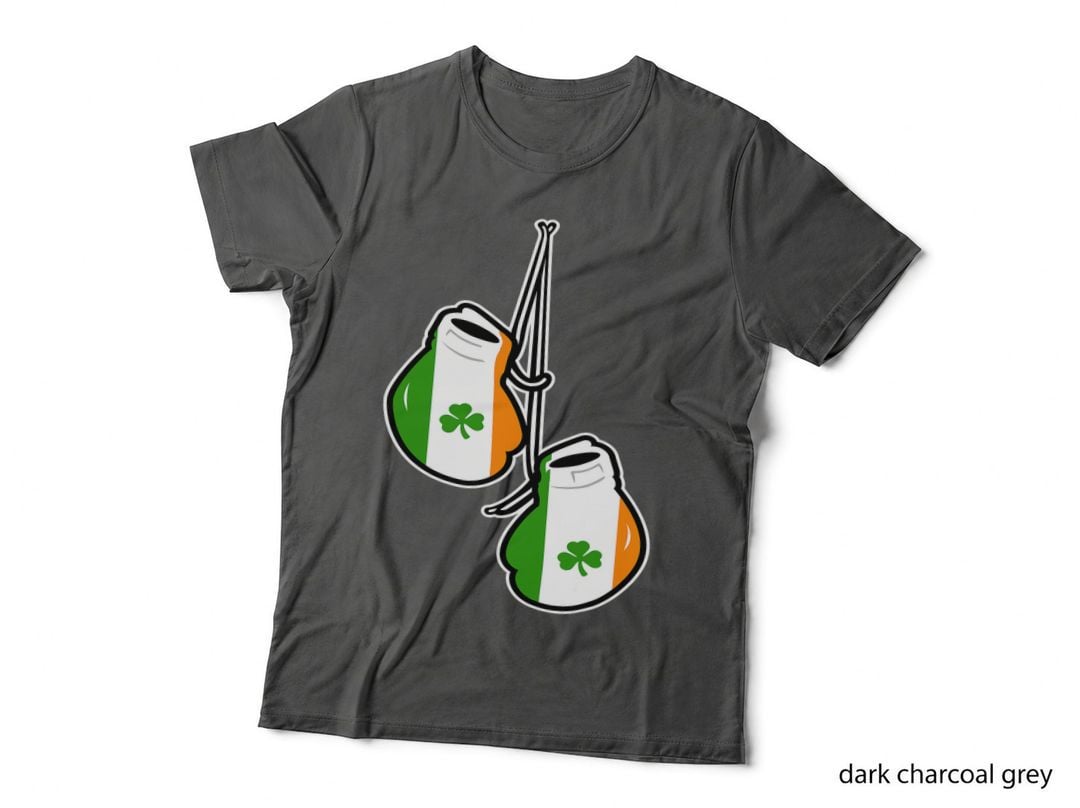 Ireland Flag Shamrock Irish Boxing Gloves T-Shirt