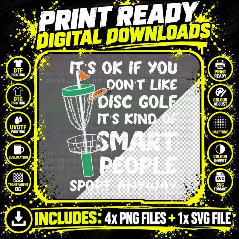 Its Ok If You Don't Like Disc Golf Funny Disc Golf Png SVG Digital Bundle