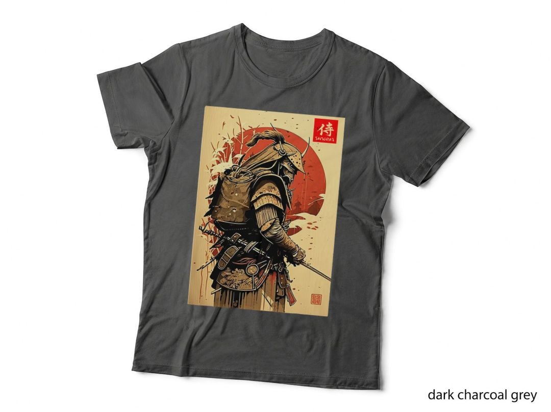 Japanese Retro Art Samurai Vintage Japanese Bushido Fighter T-Shirt