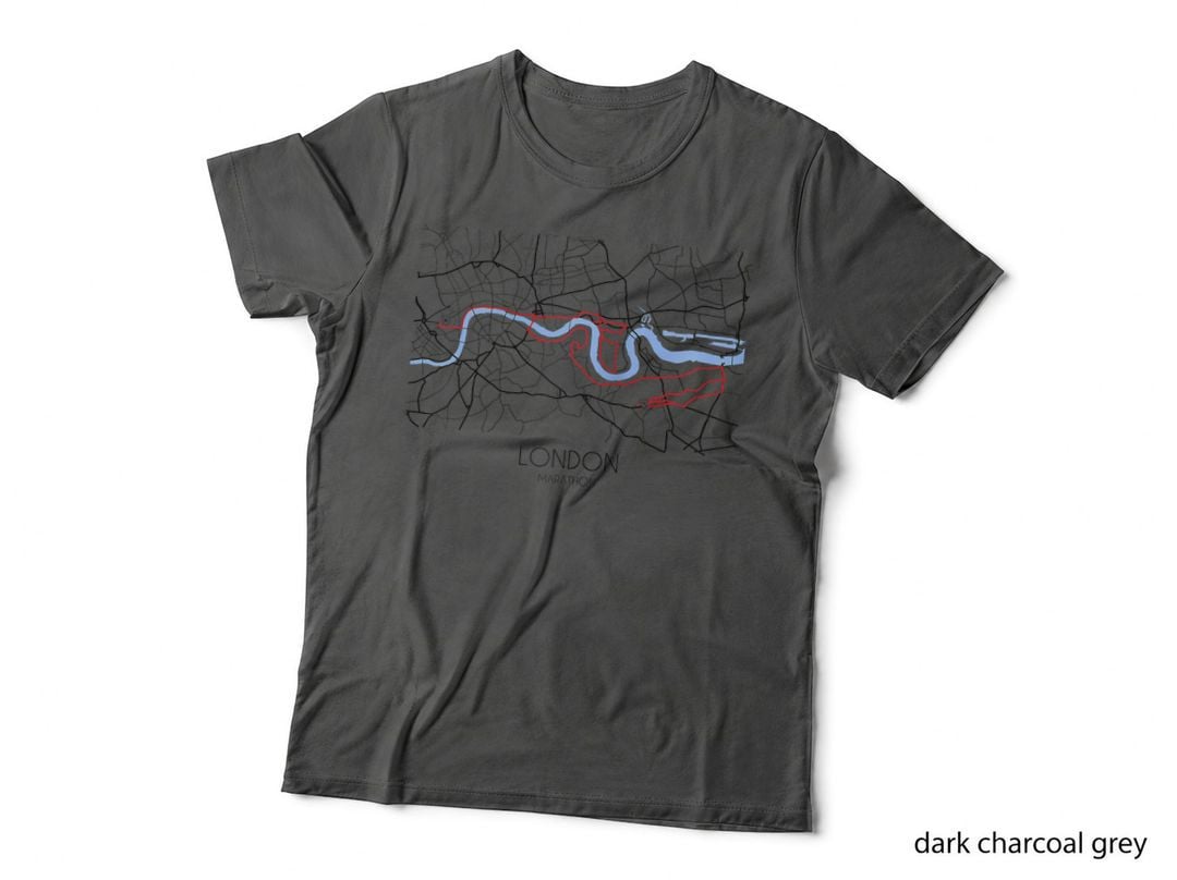 Marathon Route London Marathon, Fun Graphic Apparel Wear T-Shirt