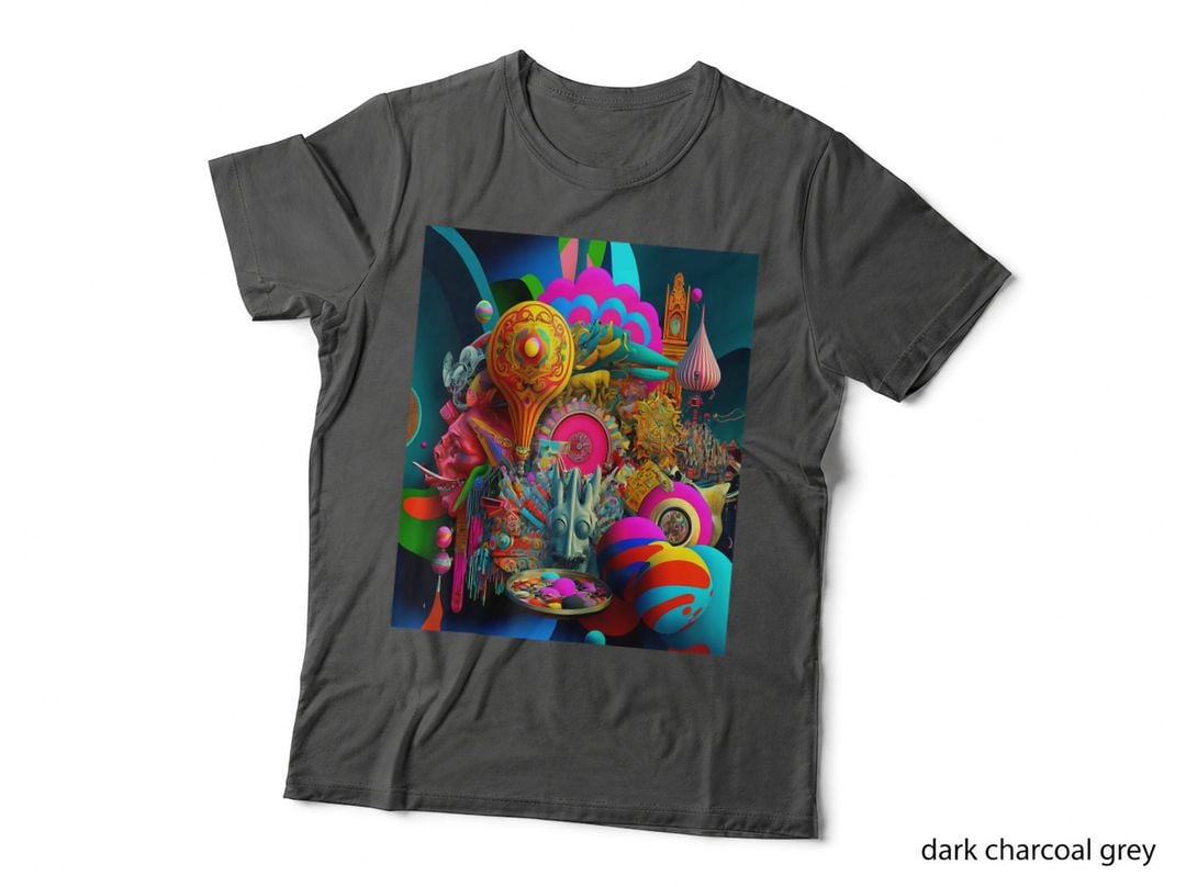 Maximalism Psychedelic Colorful Distorted Reality Artwork T-Shirt