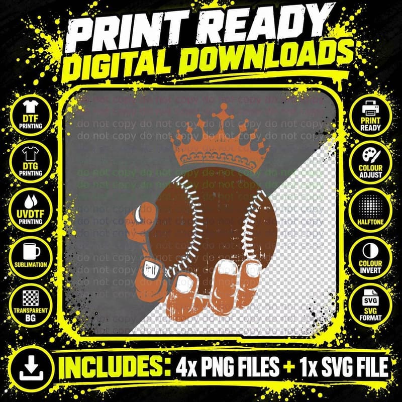 Melanin Baseball Black History Month Sport African Png SVG Digital Bundle