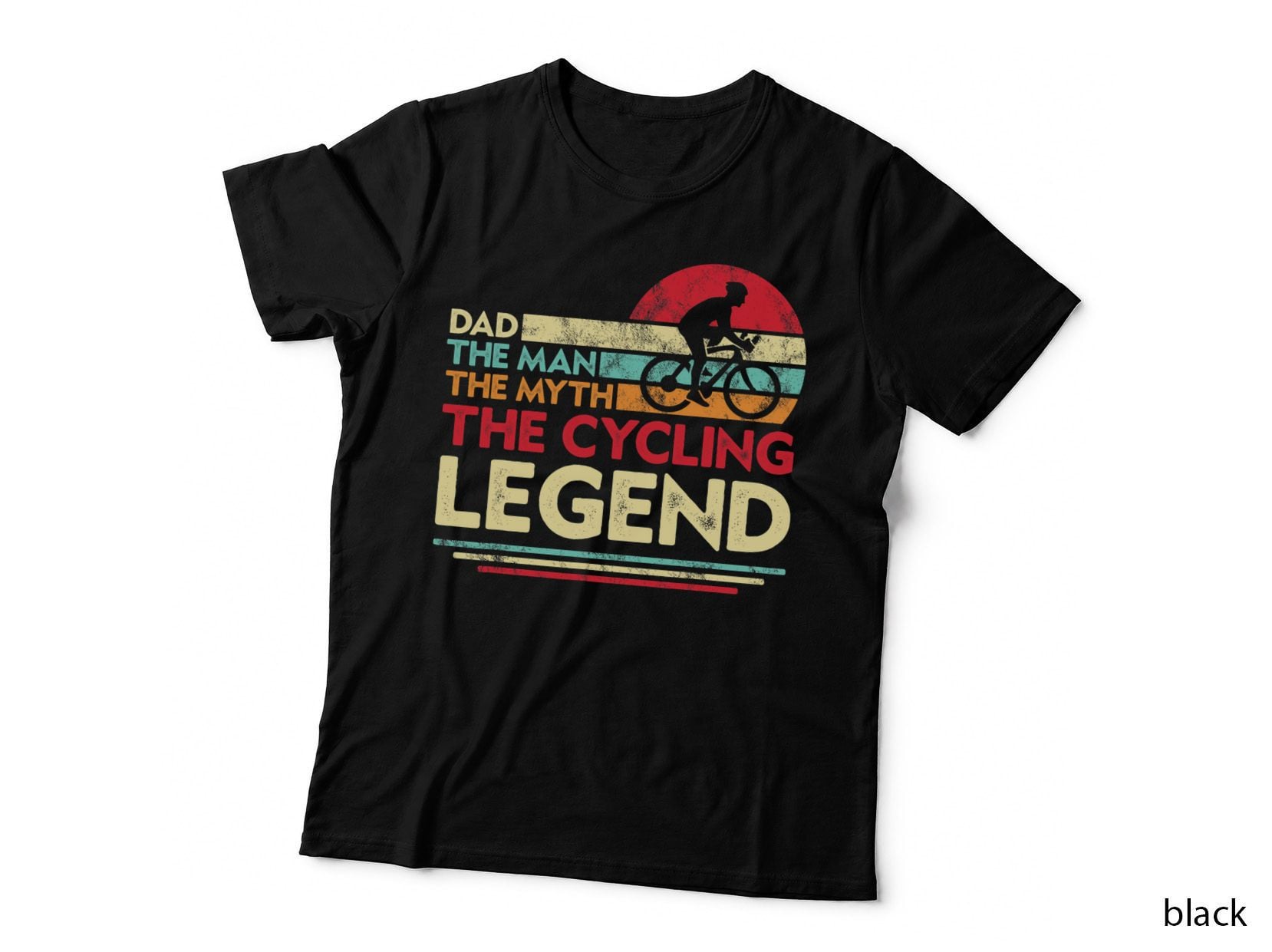 Mens Dad Man Myth Cycling Legend Cyclist T-Shirt