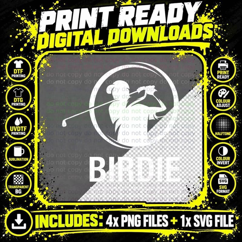 Mens Funny Birdie Making Machine Golf T-Shirt for Men Png SVG Digital Bundle