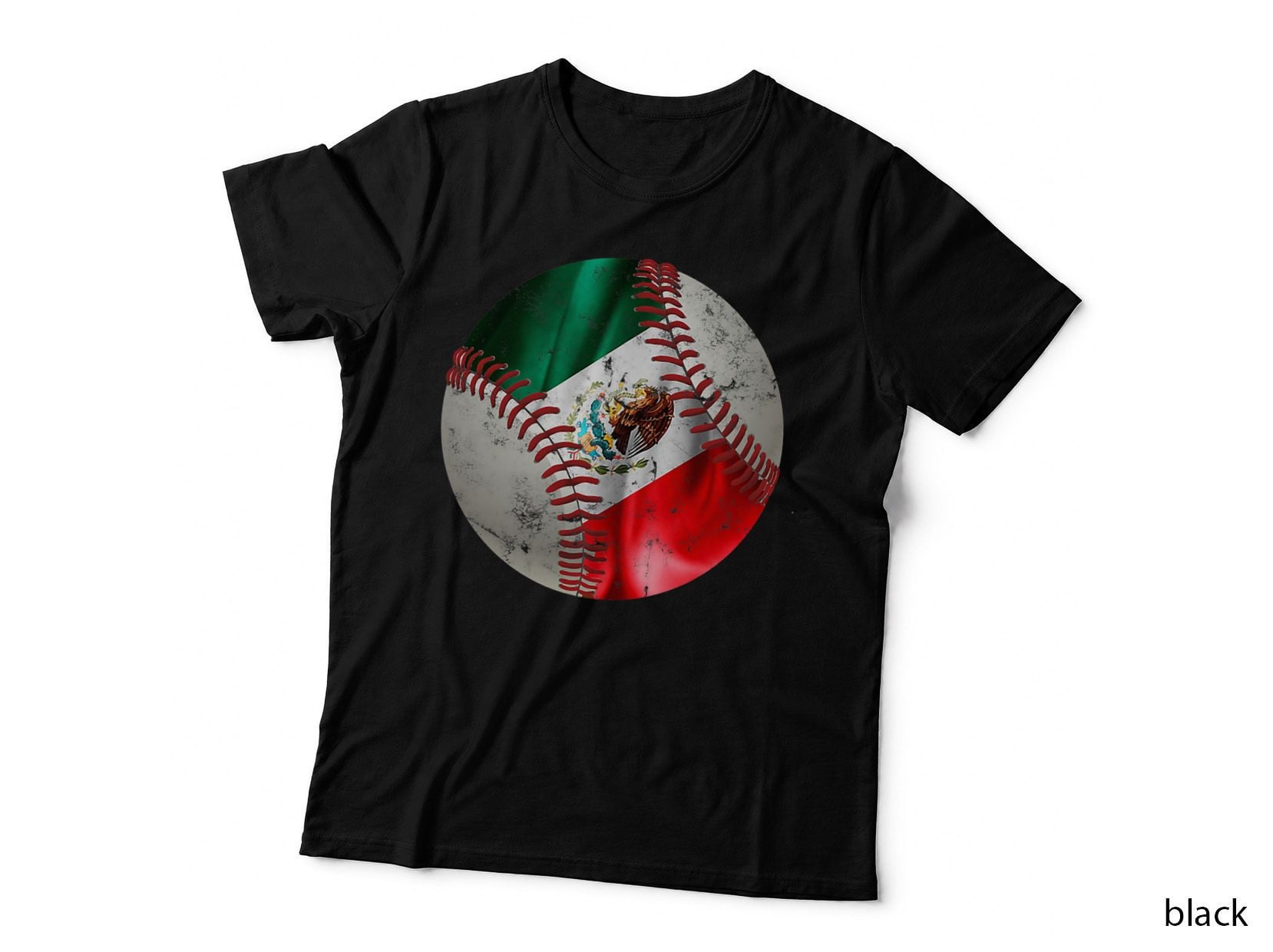 Mexican Baseball Flag in a Baseball Ball Mexico T-Shirt