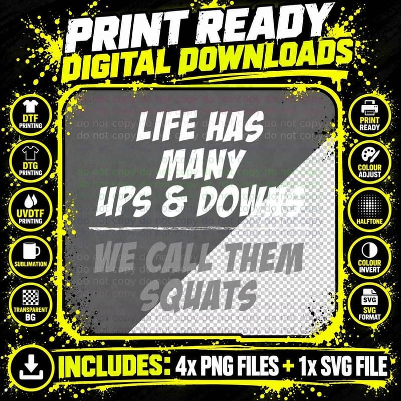 Motivational Inspirational Gym Workout Funny Quote Gift Png SVG Digital Bundle