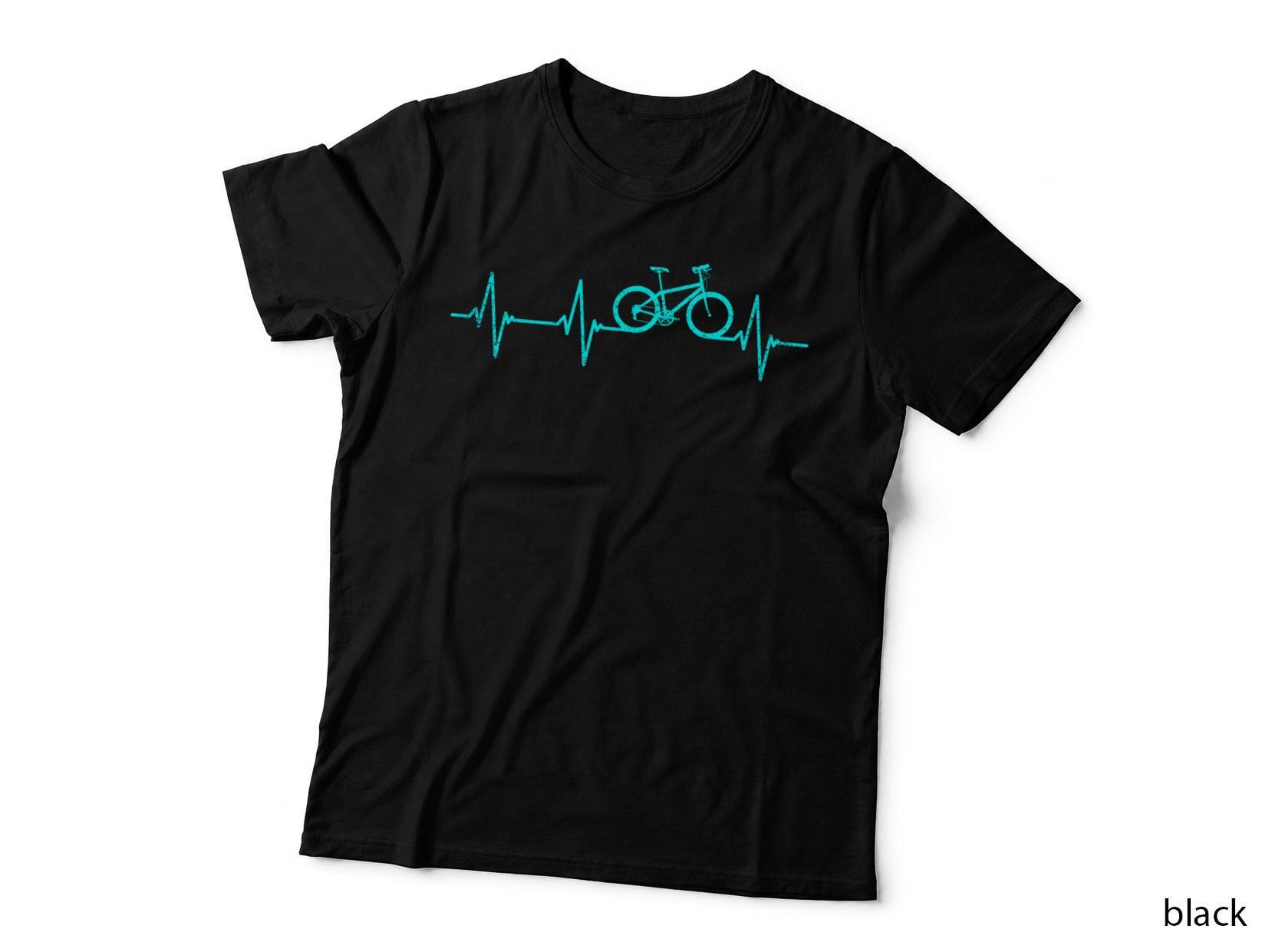 Mountain Biking Heartbeat Cyclist Present Cycling Bicycle T-Shirt