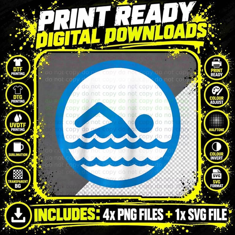 Pee in Pools Funny Swimmer Swimming Coach Player Graphic Png SVG Digital Bundle
