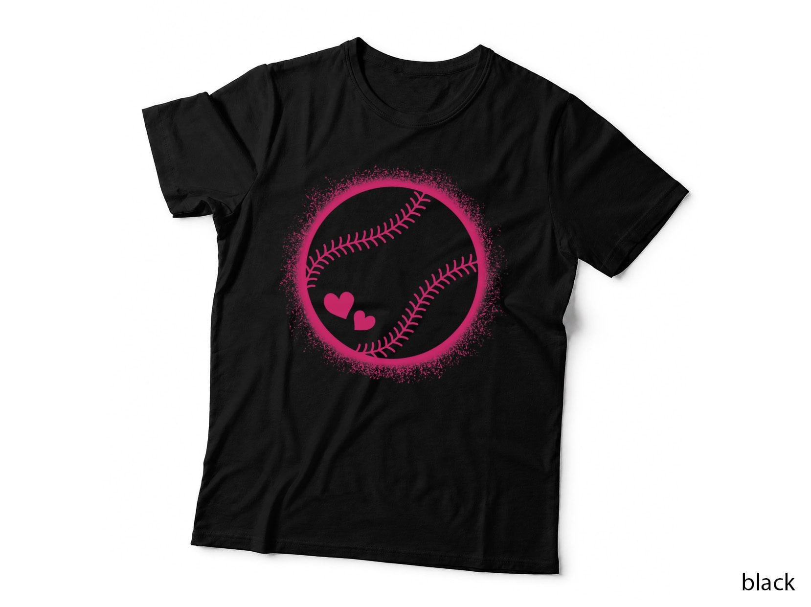 Pink Baseball Softball Lover Women Girls T-Shirt