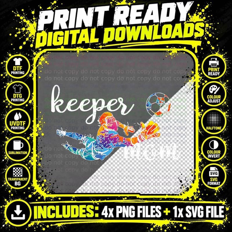 Proud Soccer Goalkeeper Mom of a Soccer Goalie Mother Png SVG Digital Bundle