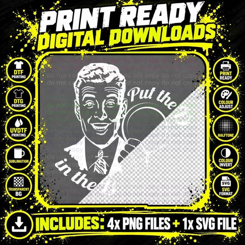 Put the D in the B - Funny Disc Golf Png SVG Digital Bundle