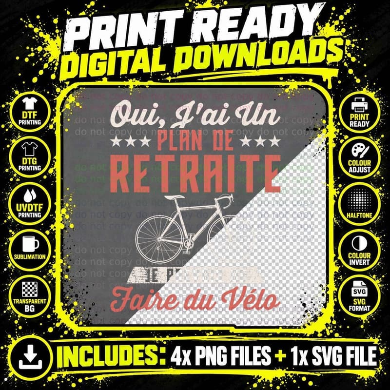 Retirement Plan for Cycling Retirement Bike Lovers Png SVG Digital Bundle