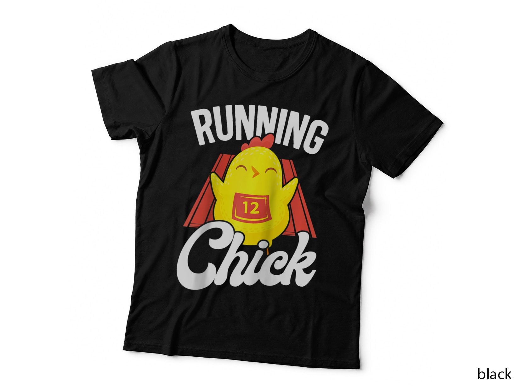 Running Runner Half Marathon Chicken Girl Vintage Running T-Shirt