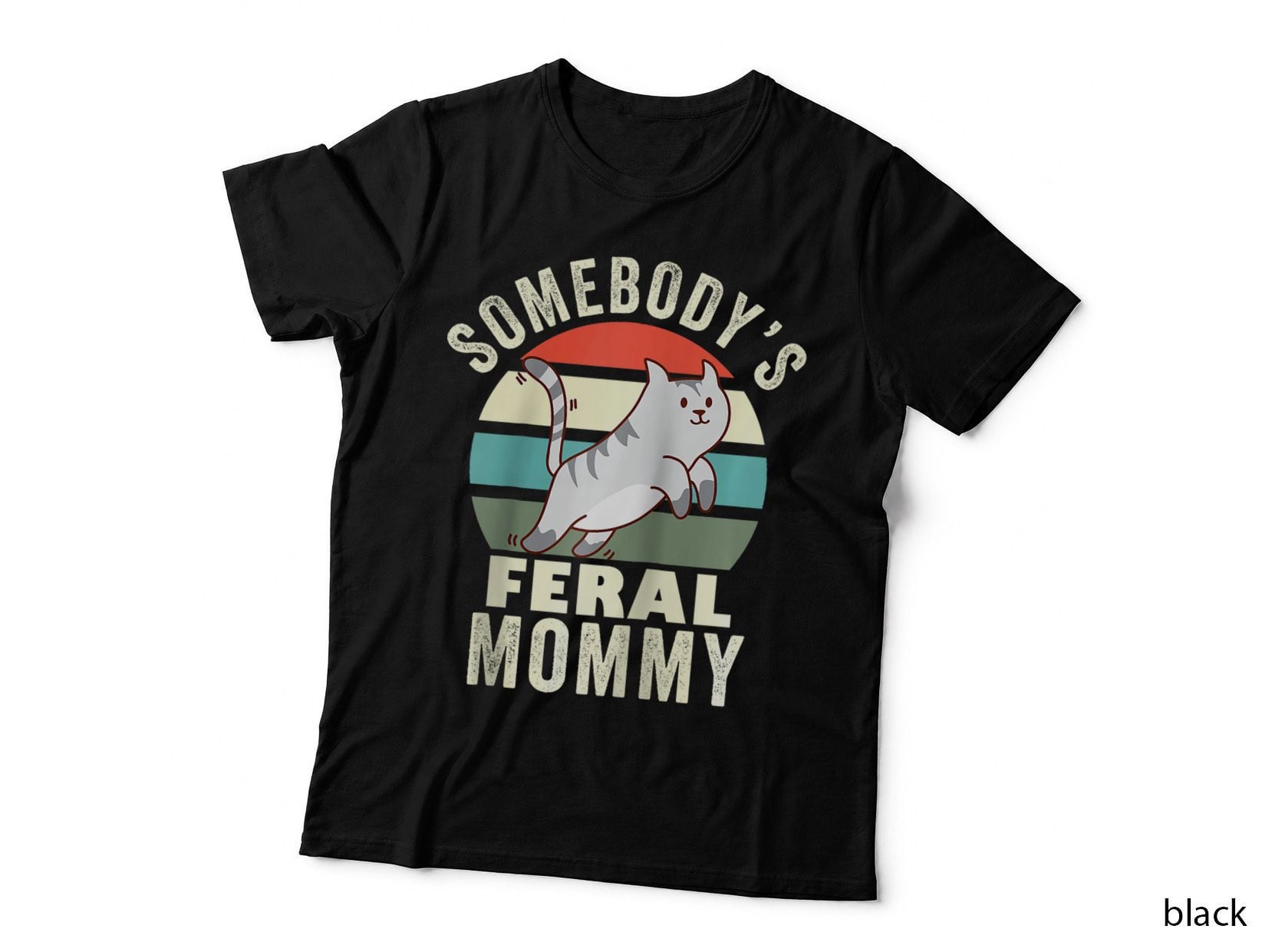 Somebody's Feral Mommy Wild Family Mom Mother's Day Retro T-Shirt