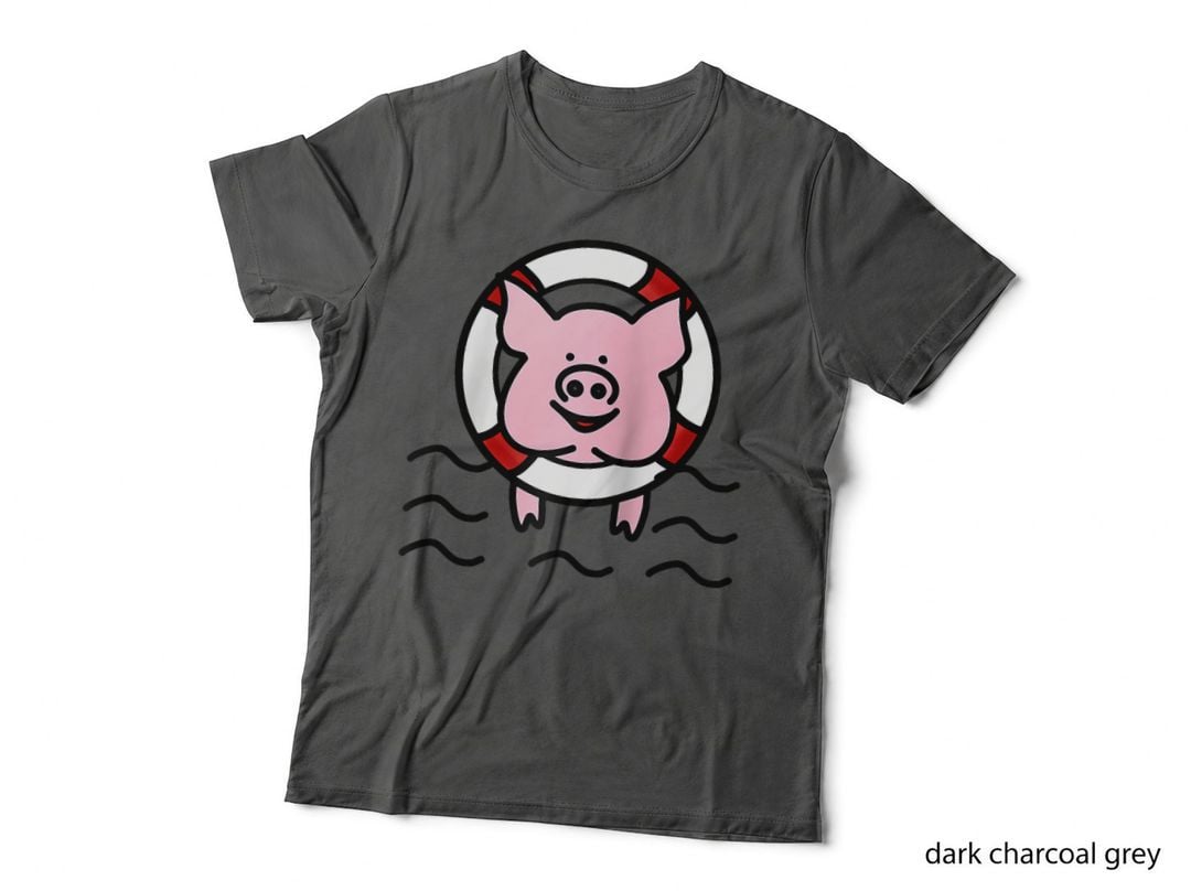 Swimming Pigs, Funny Animal Humor T-Shirt