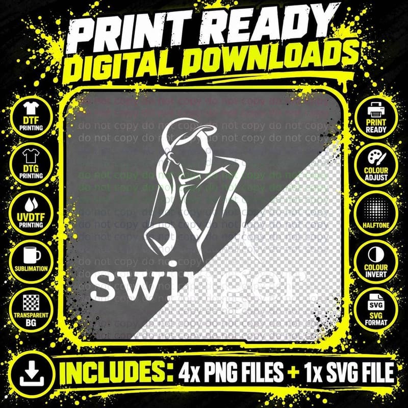Swinger Golf Shirt for Women T-Shirt Png SVG Digital Bundle