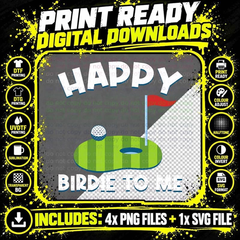 Talk Birdie to Me - Funny Golf Player Pun Golfer Birdie Png SVG Digital Bundle