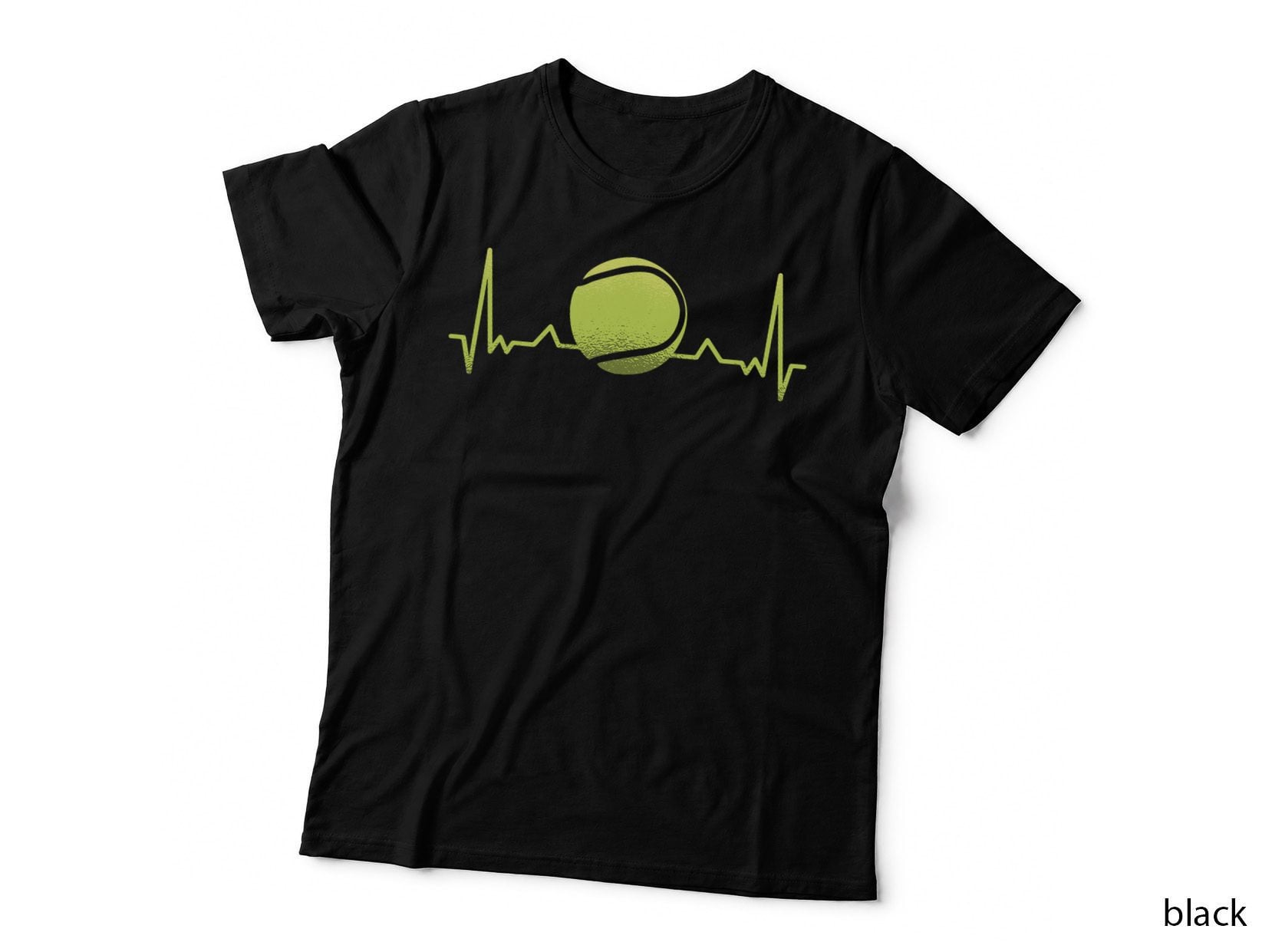 Tennis Heartbeat ECG Tennis Player Tennis Trainer T-Shirt