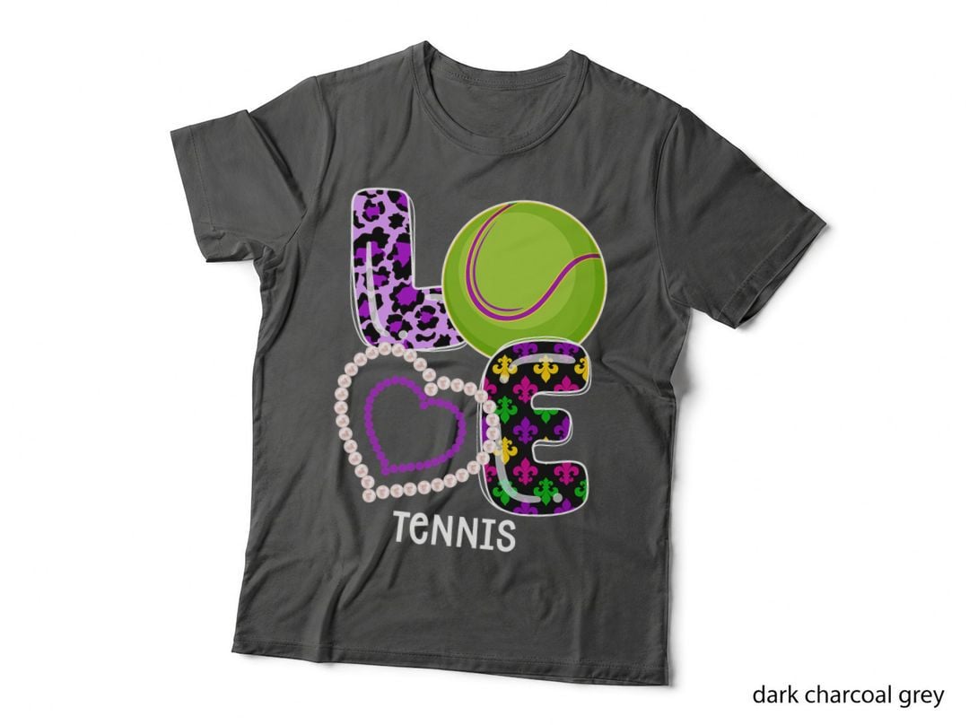Tennis Sport Mardi Gras Funny Festival Party Lover T-Shirt