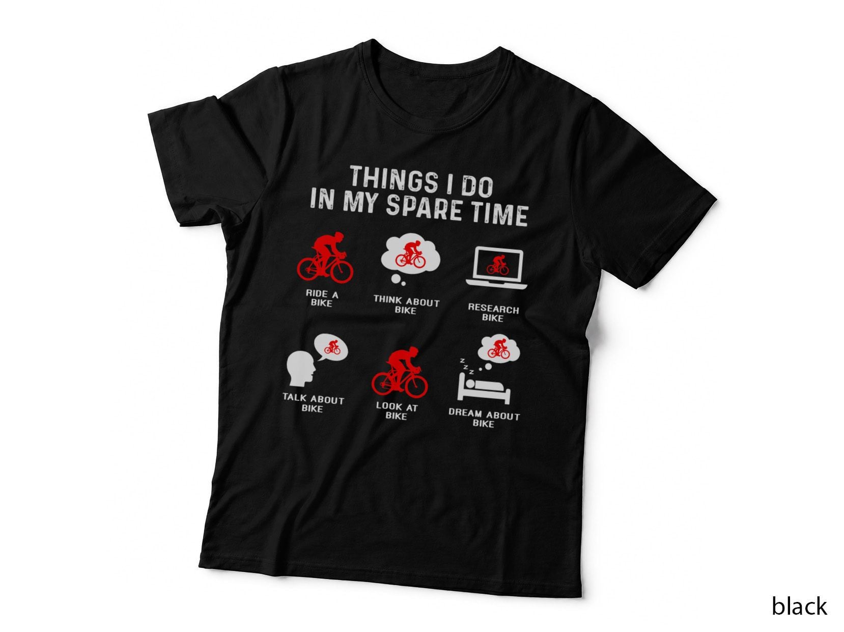 Things I Do in My Free Time Watch Talk Think Cycling T-Shirt