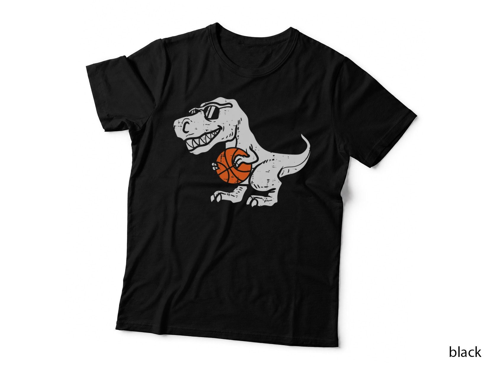 Trex Dinosaur Basketball Cute Sport Toddler Player Kids Boys T-Shirt
