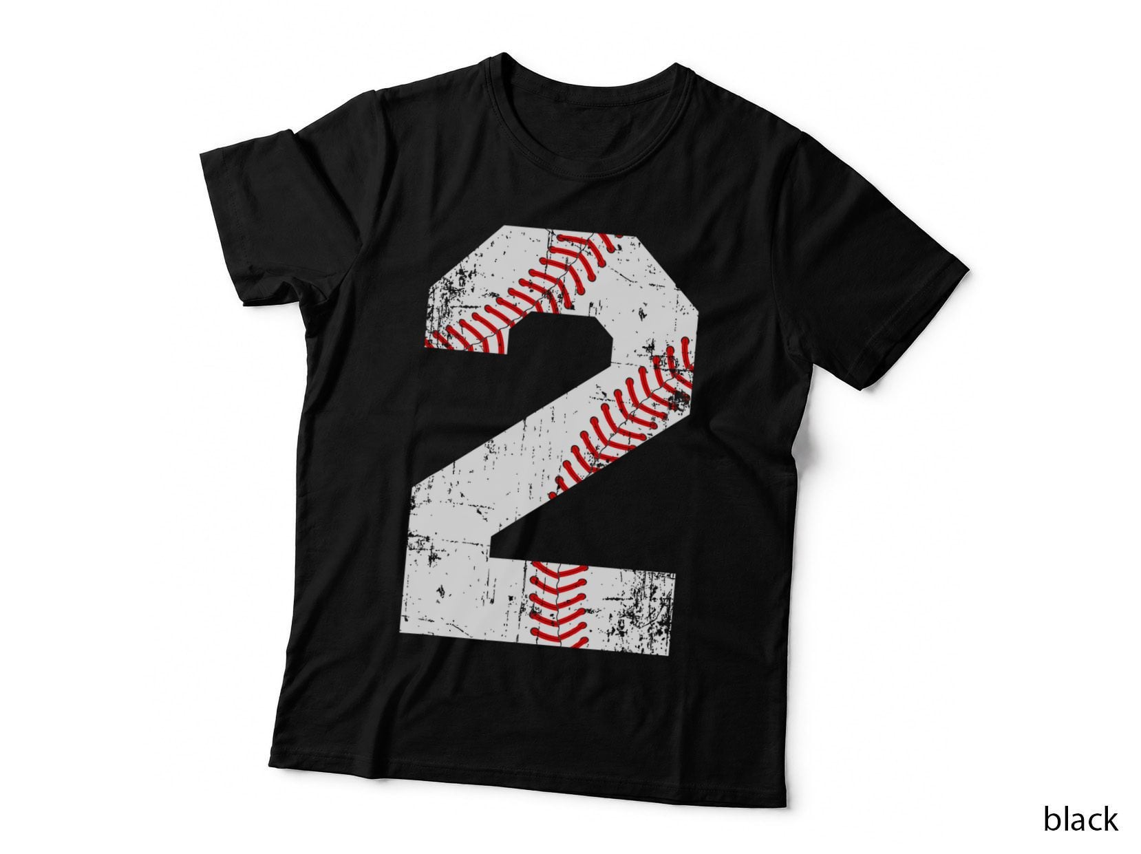 Vintage Baseball 2 Jersey Number T-Shirt