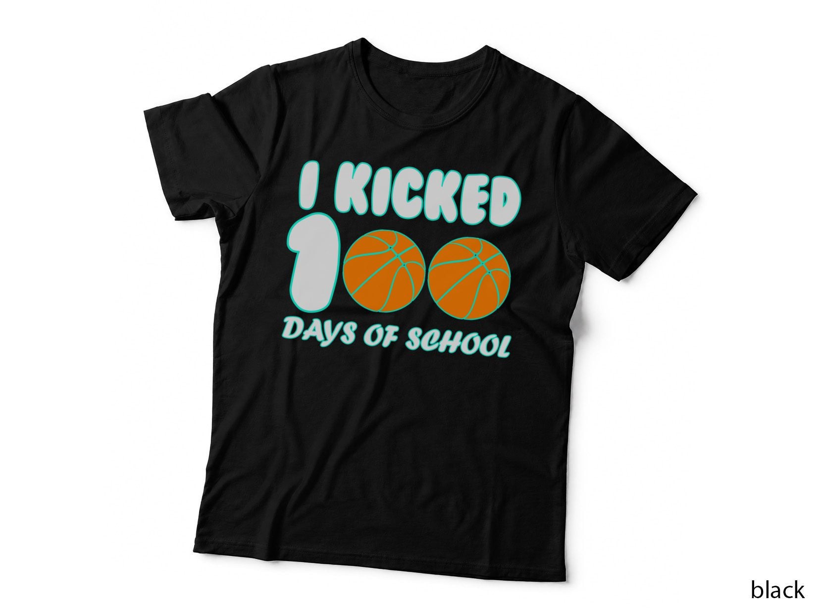 100 Days School Basketball T-Shirt, Sports Theme, School Pride Apparel