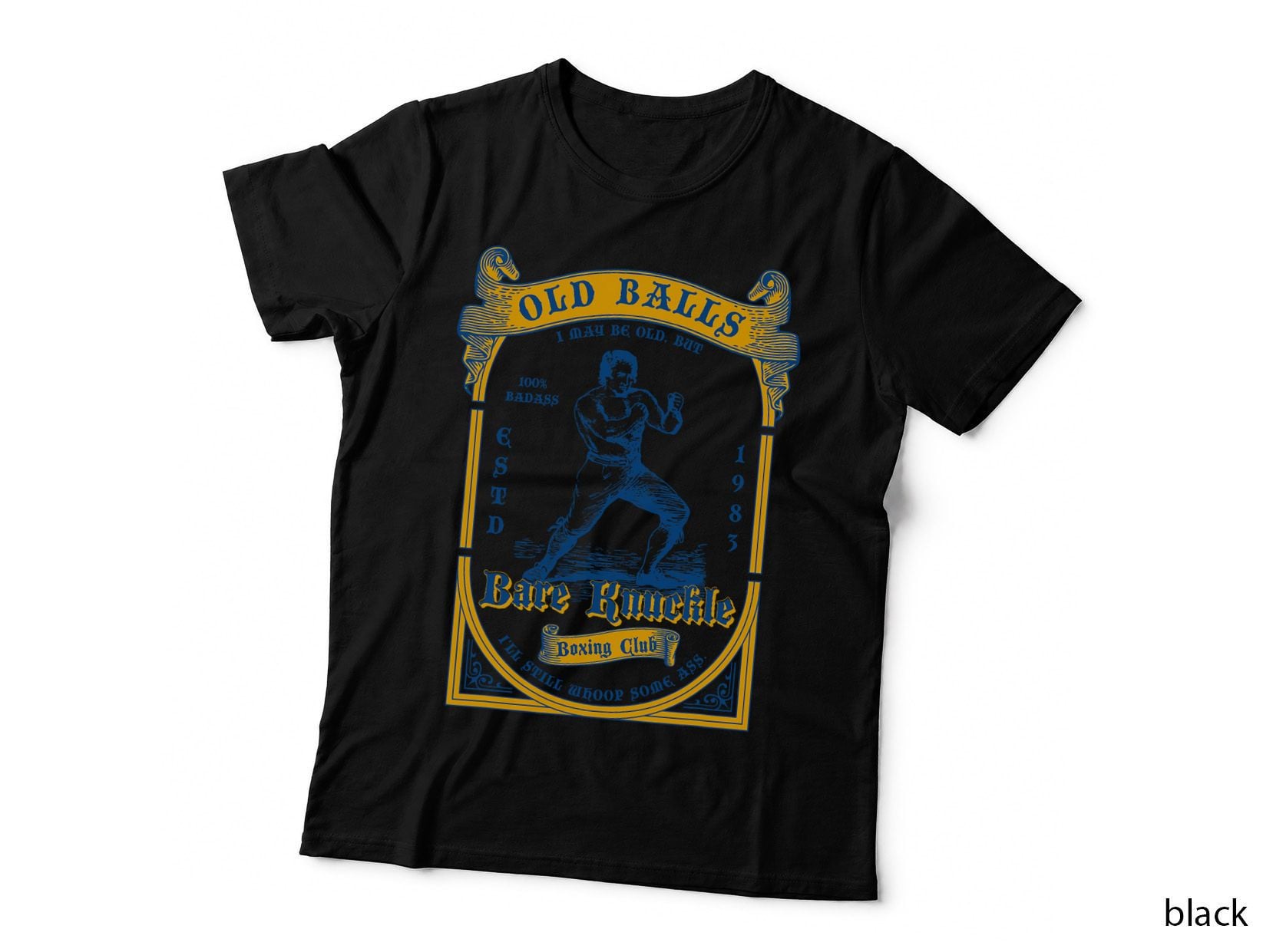 1983 Old Balls Club 40 Birthday Vintage Bare Knuckle Boxing T-Shirt