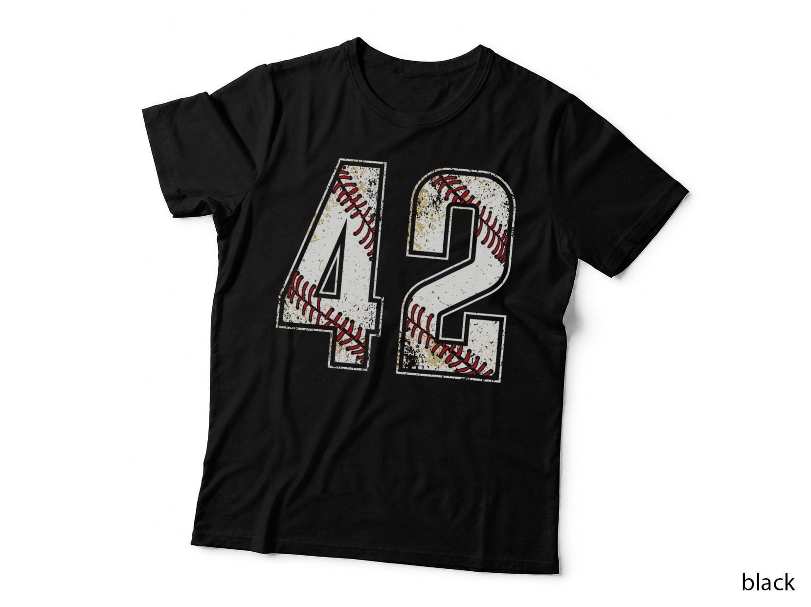 42 Baseball Jersey Number 42 Vintage Retro Birthday Gift T-Shirt