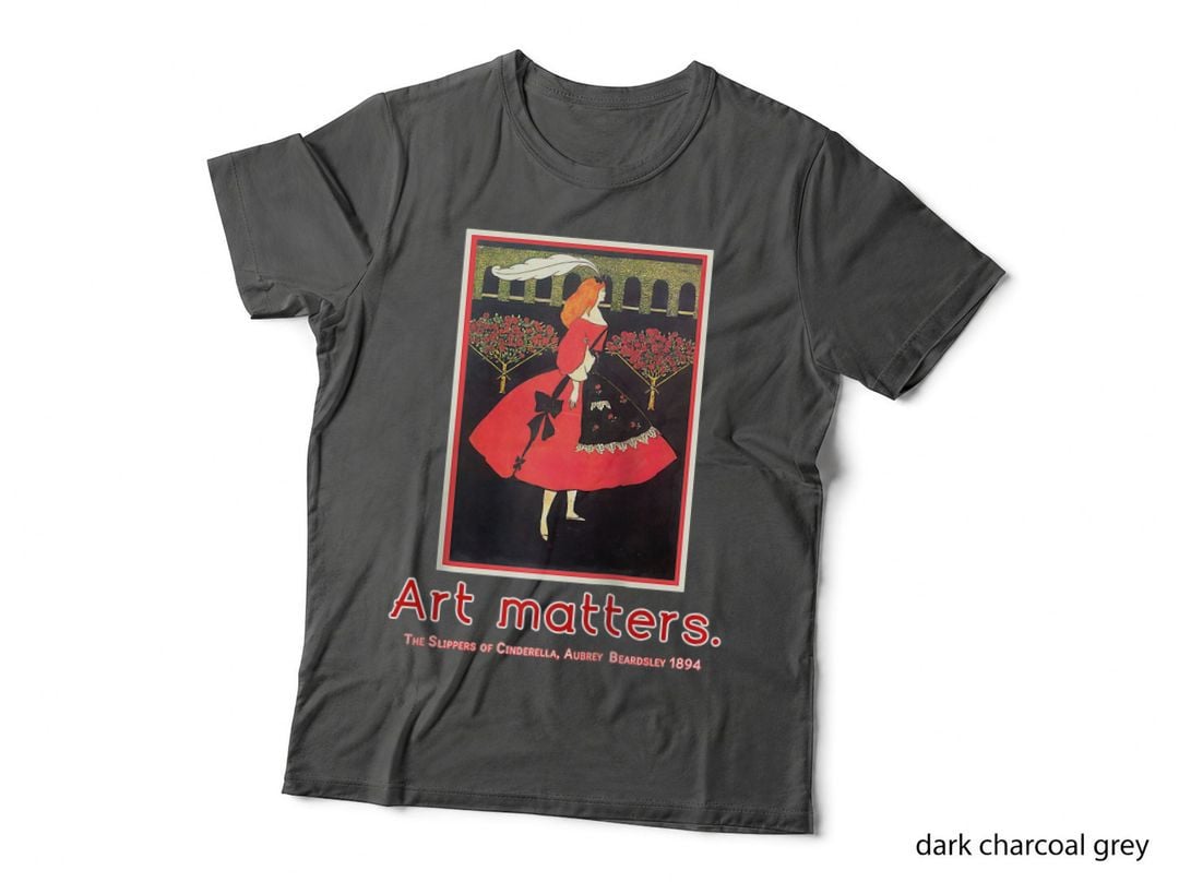 Aubrey Beardsley the Slippers ART Matters, Fun Graphic Apparel Wear T-Shirt