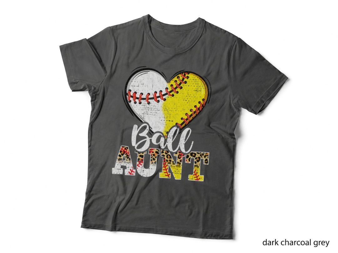 Baseball Aunt Heart Baseball Softball Mama Mother's Day T-Shirt