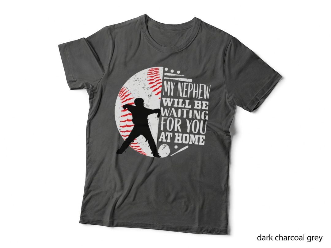 Baseball Catcher Aunt Uncle Nephew Sayings Quotes Graphic T-Shirt