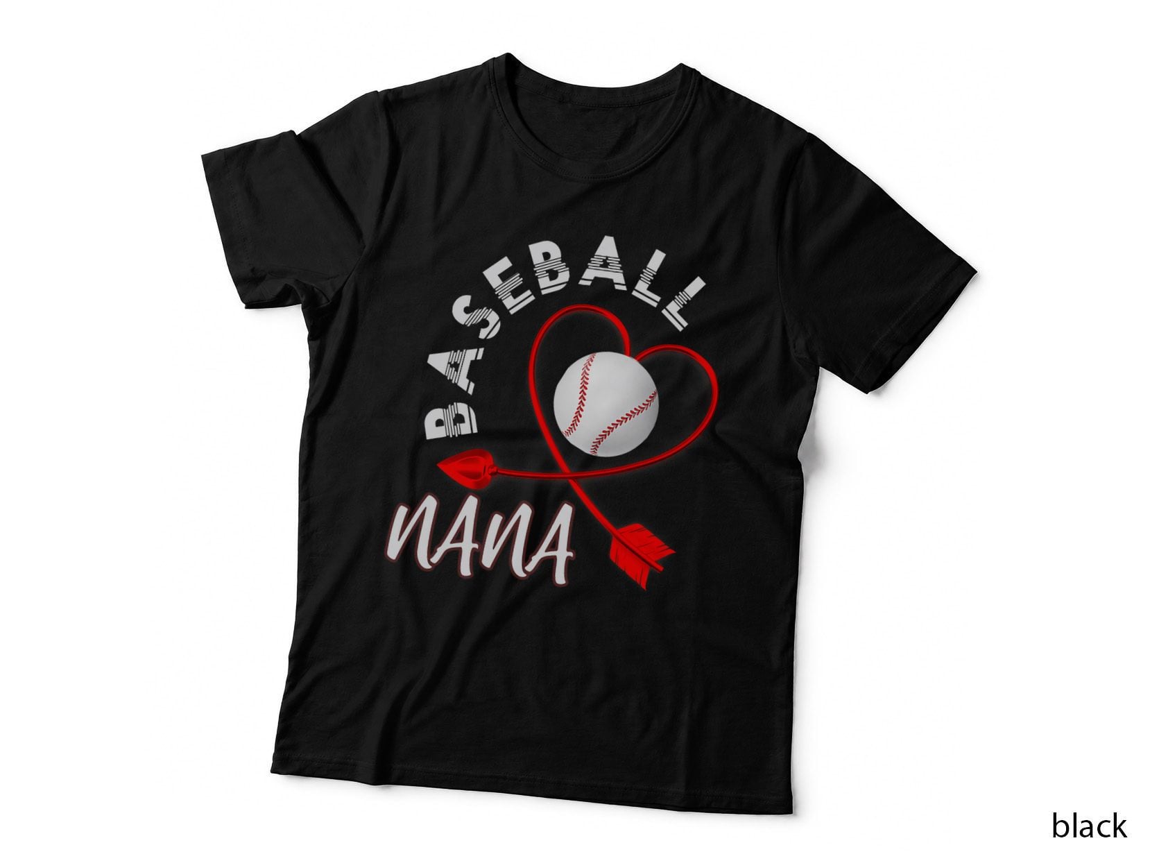 Baseball Grandma Heart Love T-Shirt, Mom Family Gift, Grandma Retirement