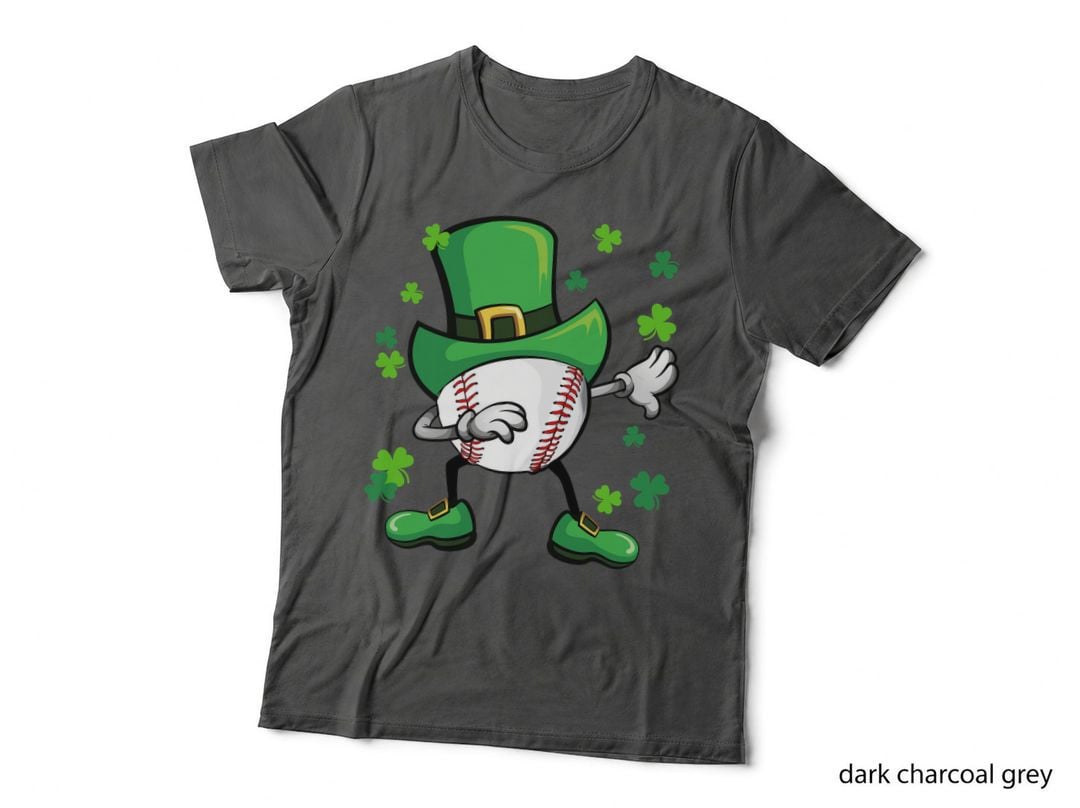 Baseball Leprechaun T-Shirt, St Patricks Day Style, Irish Sports Fan