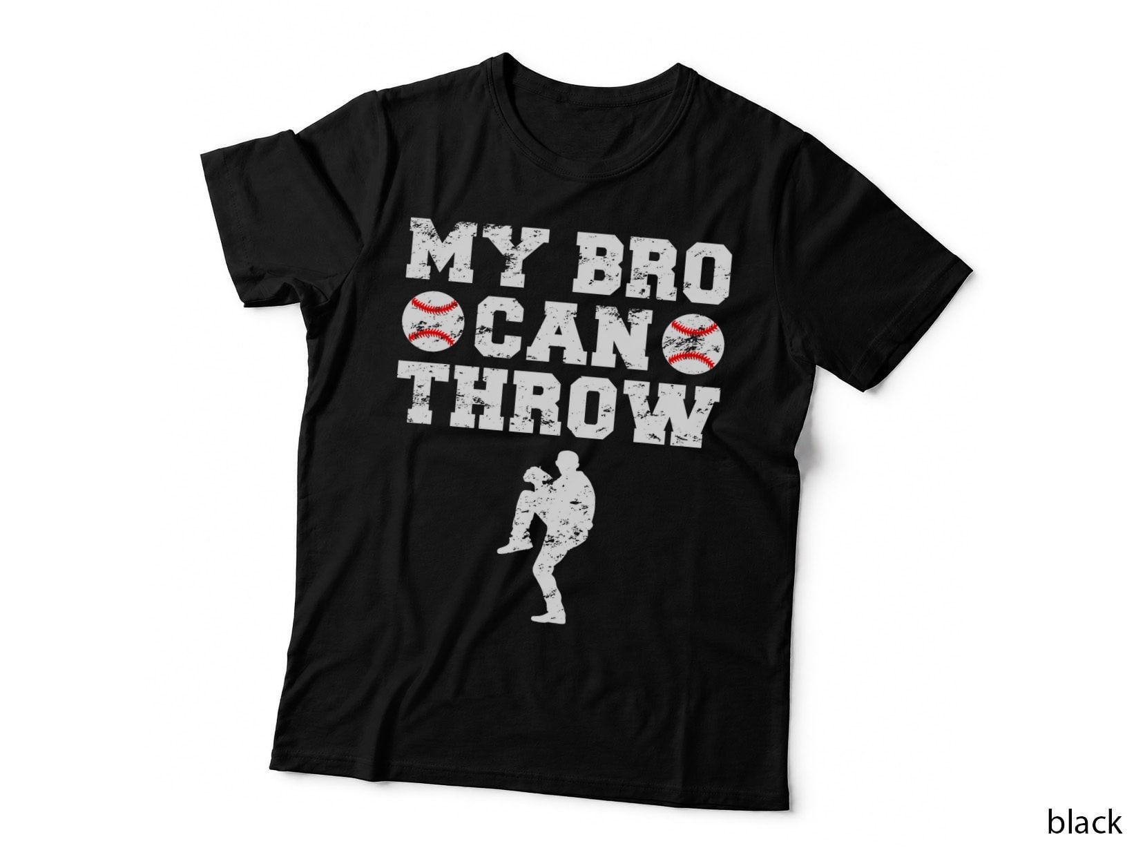 Baseball Pitcher Funny Sister Brother T-Shirt