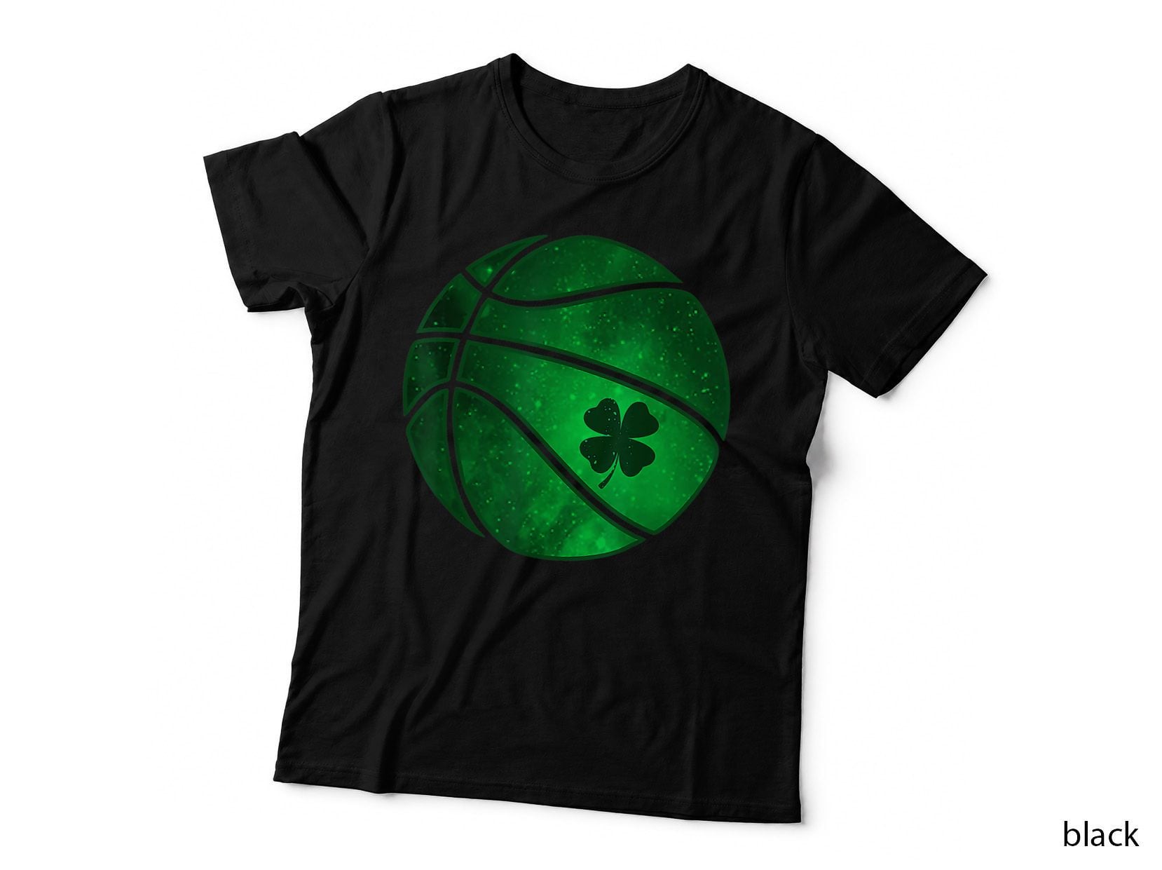Basketball Shamrock Lucky Clover Irish St Patrick's Day Boys T-Shirt