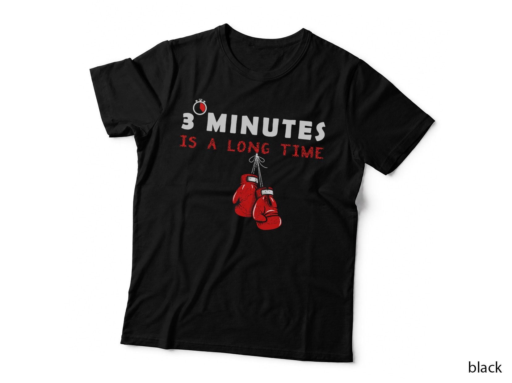 Boxing Coach Quote, 3 Minutes Is a Long Time in Ring, Boxer T-Shirt