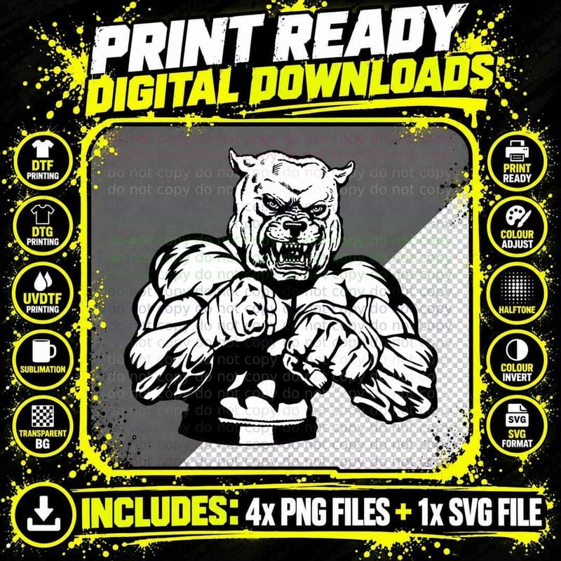 Bulldog Boxing Great Gifts for Boxer Sport Fan Lover Png SVG Digital Bundle