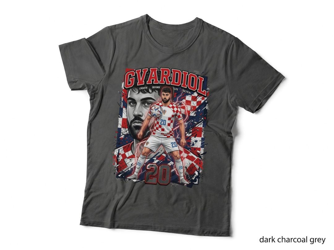 Croatia World Cup 2026 Gvardiol Fan Tee, Croatia Pride Apparel