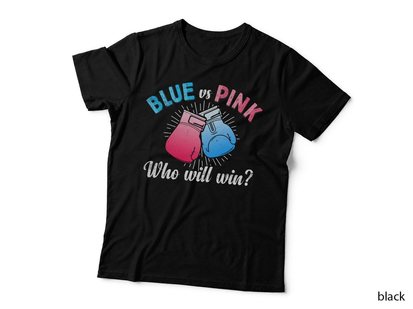 Cute Blue vs Pink Gender Reveal Party Boxing Boxer T-Shirt