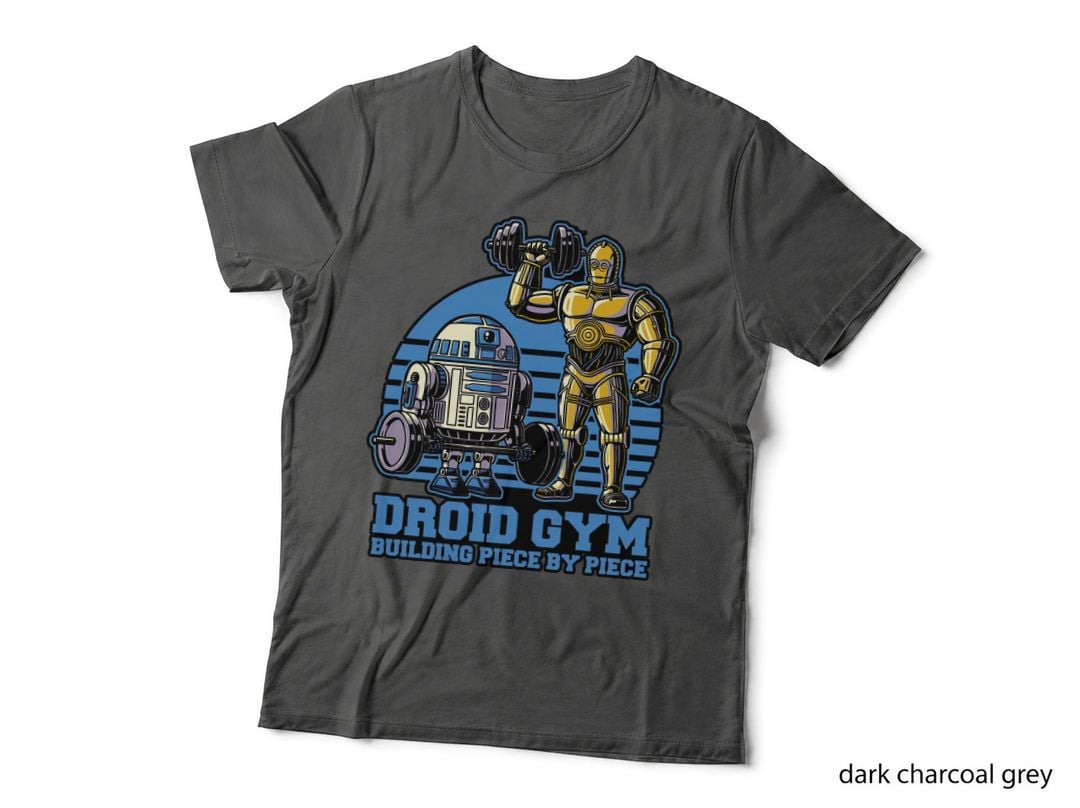 Droid Gym T-Shirt, Sci-Fi Fitness Tee, Gift For