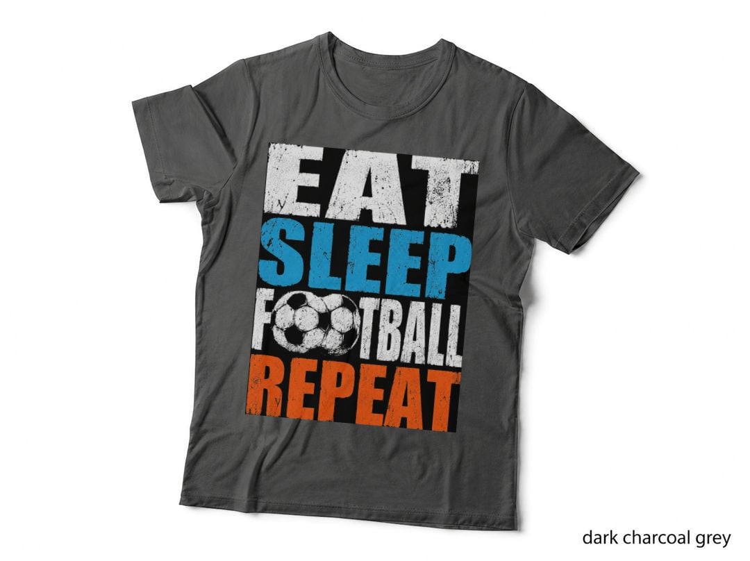 Eat Sleep Football Repeat Soccer Football Halftone T-Shirt, Hoodie
